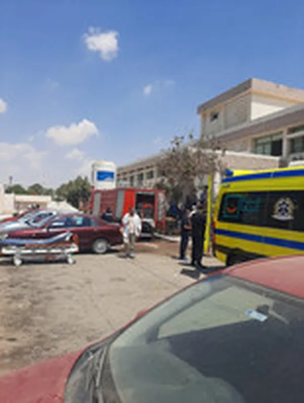 اندلاع حريق في مخزن مستلزمات داخل مستشفى السادات بالمنوفية