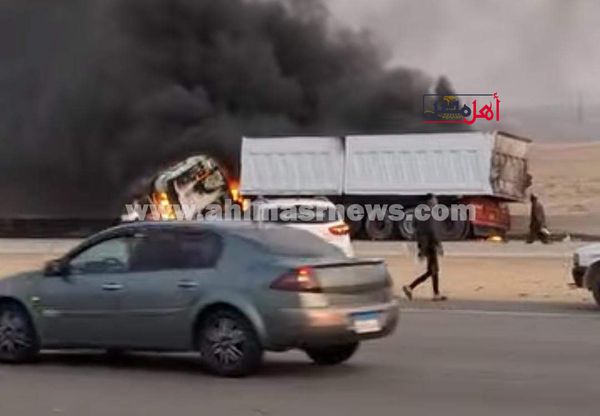 بعد حادث الجلالة تفحم سيارات بالسويس 