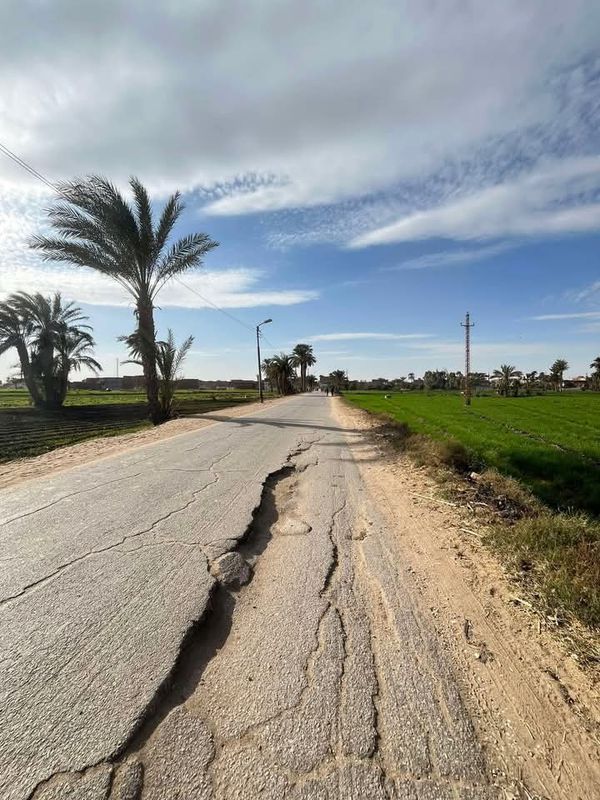 هبوط أرضي بطريق القصبة الشنطور 