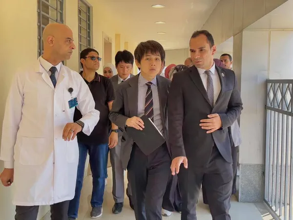 جانب من تفد وفد الجايكا اليابانية