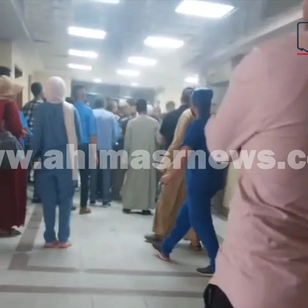سقوط اسانسير مستشفي شبين الكوم الجامعي 