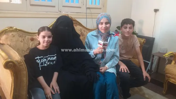 الطالبة شذى محمد، الأولى مكرر على الشهادة الإعدادية بكفر الشيخ وأسرتها 