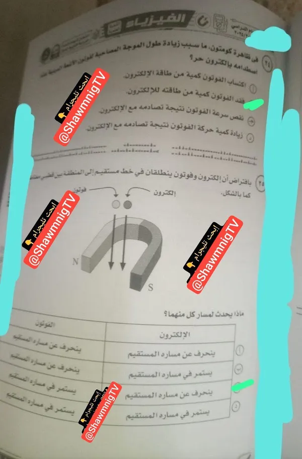 امتحان الفيزياء للثانويه العامة 2025