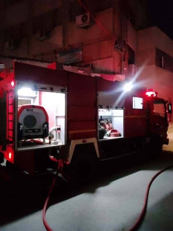 حريق نقابة العمال بالمنوفية 