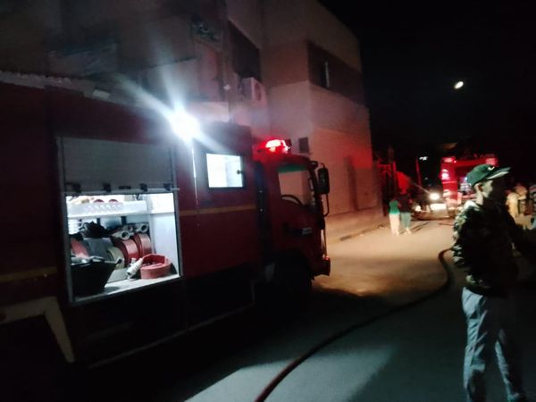 حريق نقابة العمال بالمنوفية 