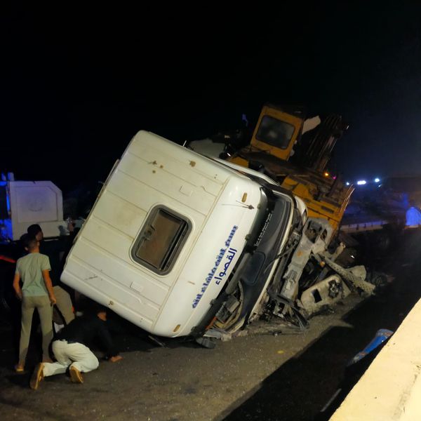 حادث طريق الكريمات ببنى سويف 
