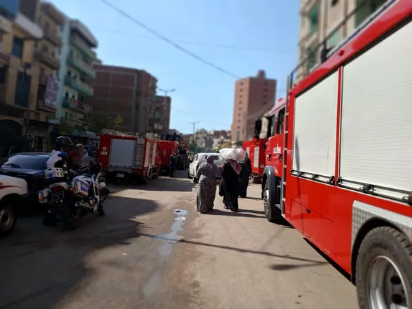 حريق مصبغة بالمحلة الكبرى