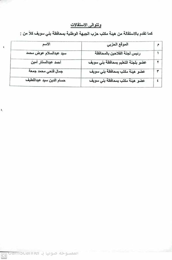 استقالات جماعية لأمانة مركز الواسطى