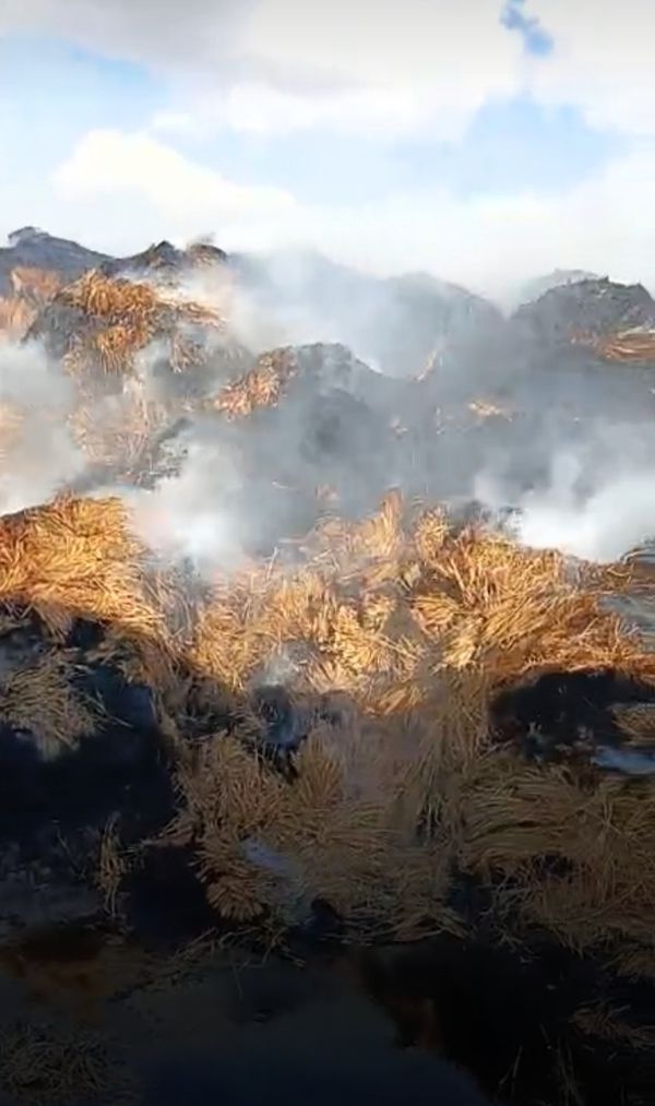 جانب من آثار الحريق