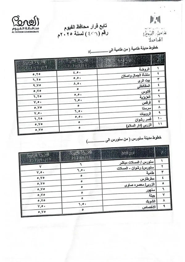 التعريفة 