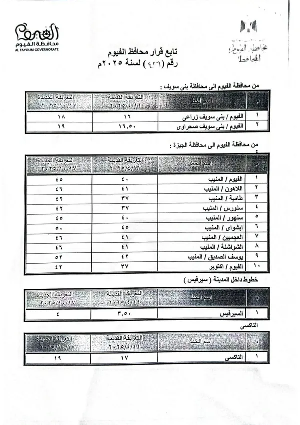 التعريفة 