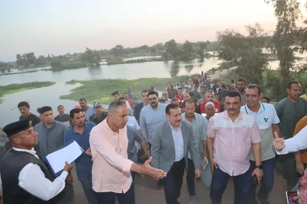 محافظ المنوفية يزور الأراضي الغارقة 