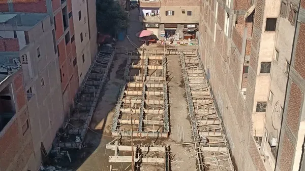 جانب من إنشاء السوق الحضري 