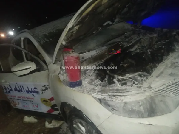 جانب من آثار الحريق 