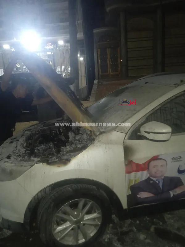 جانب من آثار الحريق 