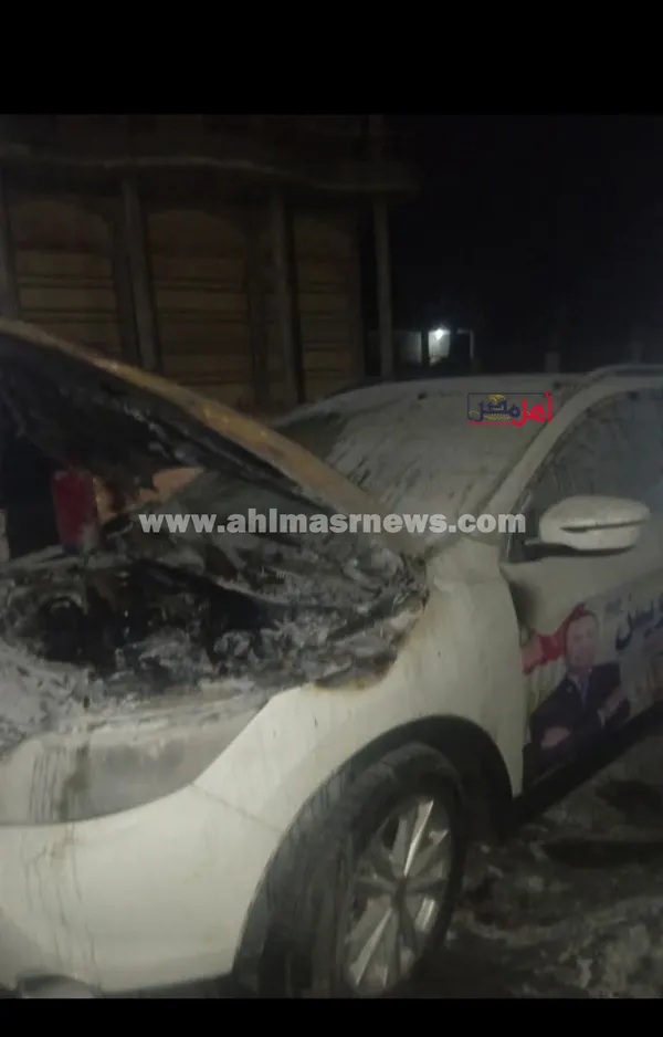 جانب من آثار الحريق 