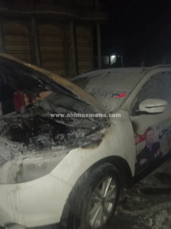 جانب من آثار الحريق 