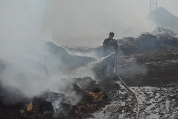 حريق مصنع كتان بكفر ششتا