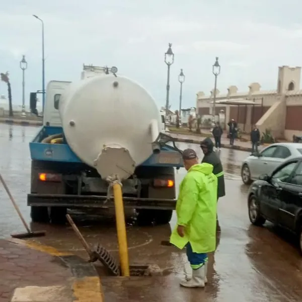 الاستعدادات لأمطار الإسكندرية