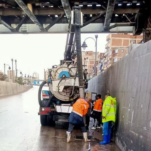 الاستعدادات لأمطار الإسكندرية