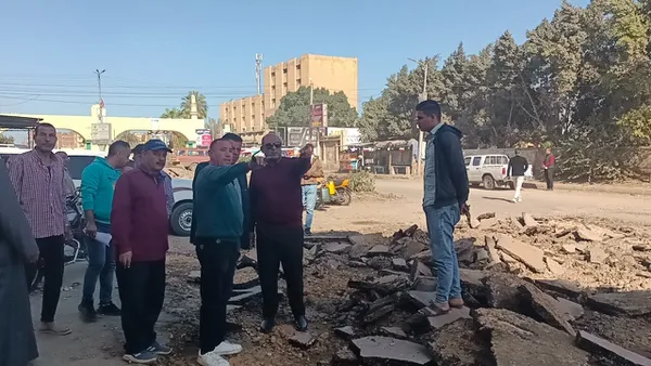 جانب من أعمال الرصف