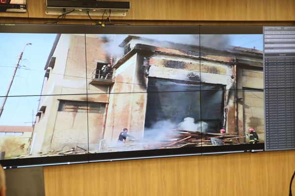 حريق محطة محولات قشيشة للكهرباء 