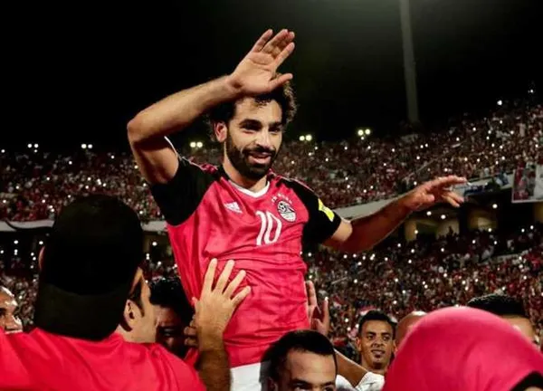 احتفال محمد صلاح