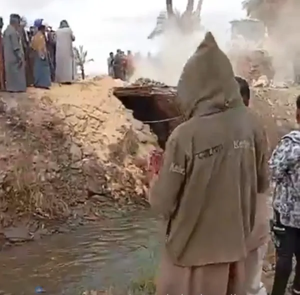 جانب من تسرب المياه 