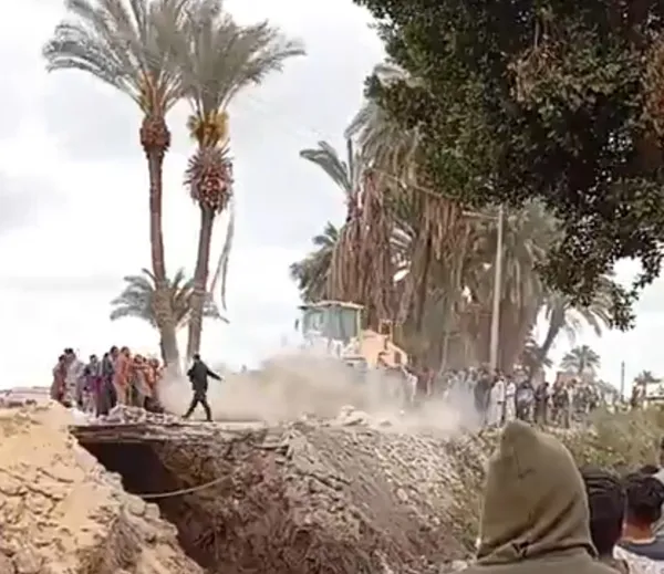 جانب من تسرب المياه 