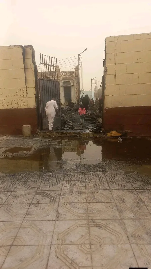 حريق في بضائع 