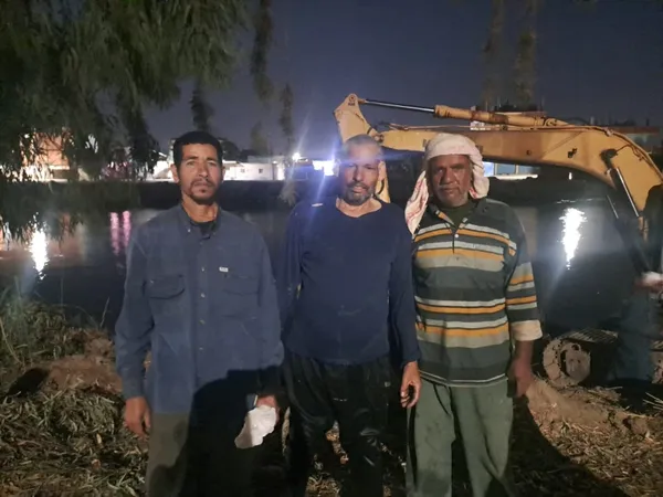 جانب من الأعمال بعزبة الورواري