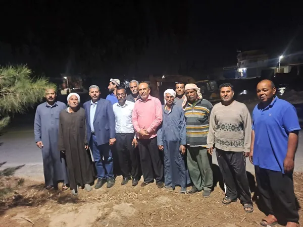 جانب من الأعمال بعزبة الورواري