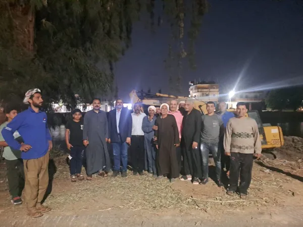 جانب من الأعمال بعزبة الورواري