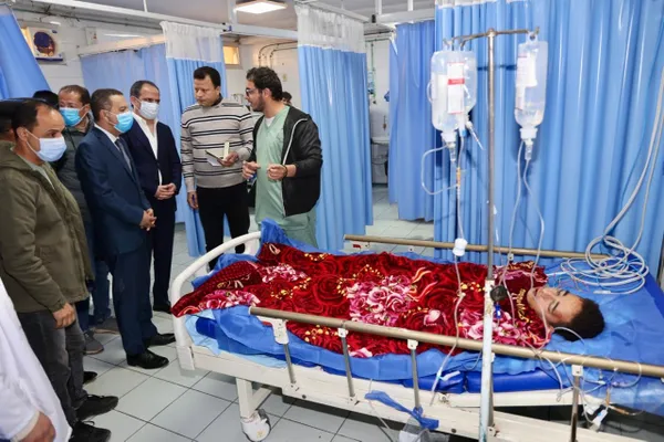 محافظ المنوفية يتابع المصابين 