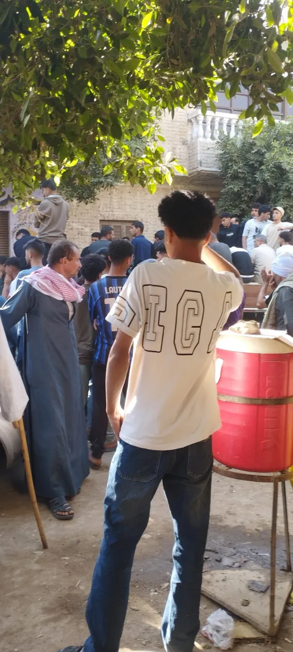 جانب من جنازة والد محمد شحاتة
