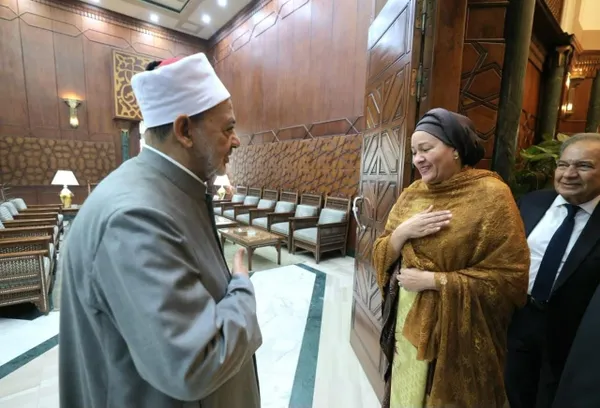 لقاء شيخ الأزهر ونائب أمين الأمم المتحدة
