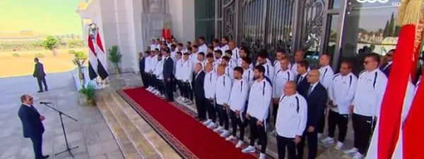 السيسي يستقبل منتخب مصر