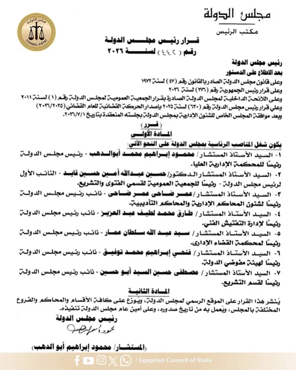 تشكيل مجلس الدولة