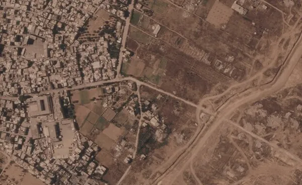 صور فضائية - اسرائيل وغزة