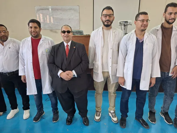 جانب من تفقد الكشف الطبي للطلاب الجدد