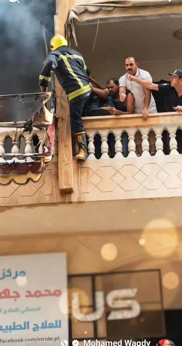 إنقاذ أسرة كاملة من موت محقق في حريق هائل بحي العرب ببورسعيد 