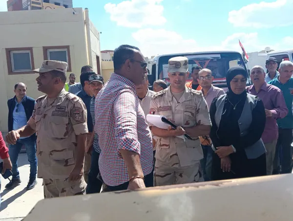 جانب من اصطفاف المعدات