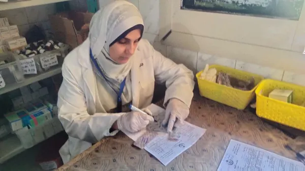 جانب من القافلة العلاجية 