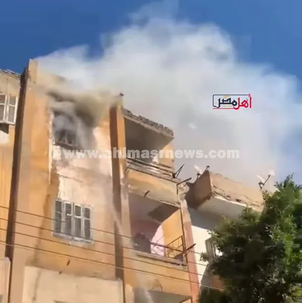 حريق شقة شارع دمنهور بالإسماعيلية 