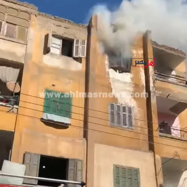 حريق شقة شارع دمنهور بالإسماعيلية 