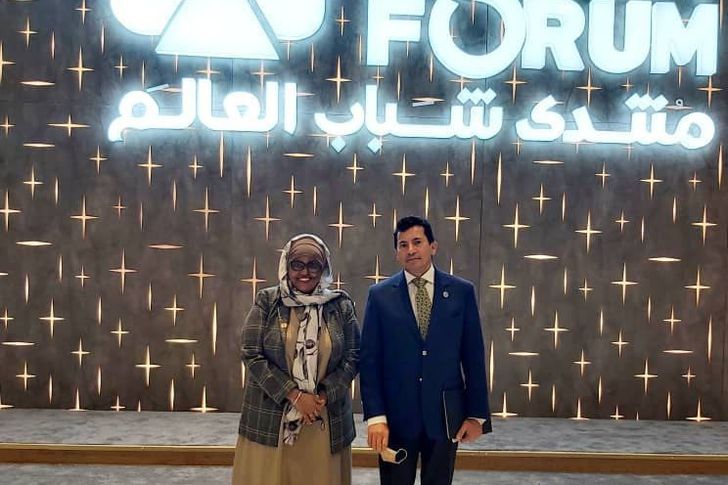 أشرف صبحي مع وزيرة الشباب  بجمهورية جيبوتي 