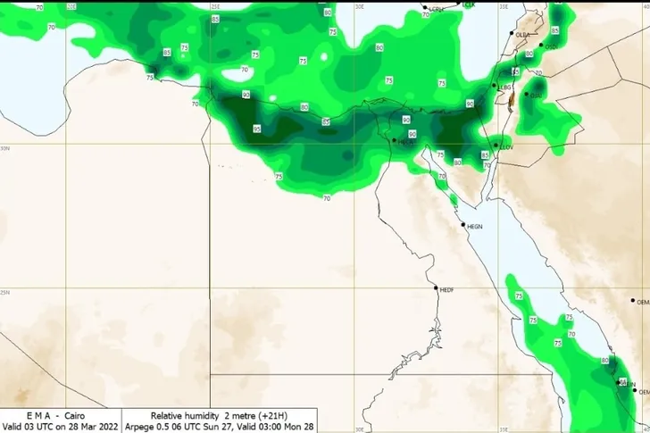 حالة الطقس في مصر 