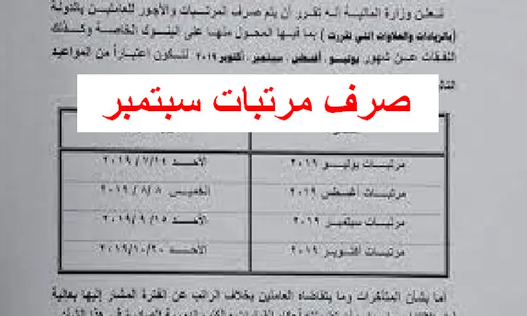 صرف مرتبات سبتمبر .. تشمل زيادة الحد الأدنى لـ4000 جنيه | أهل مصر